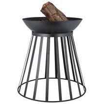 Esschert-design Brasero Moderno Negro Doble Función