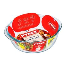 Pirofila Per Air Fryer - Pyrex - 1450144 - Rotonda - In Vetro Borosilicato - 26 Cm