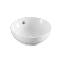 Weißes Aufsatzwaschbecken LA32 DM 41 – Keramik – Höhe 16,5 cm – Freistehende Installation – Mit Überlauf