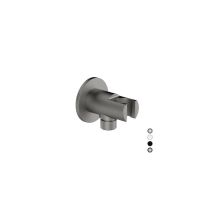 Soporte minimal con enchufe de agua – Blanco mate – Entrada G 1/2 – Salida G 1/2 – Roseta diámetro 60