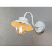 Konstsmide Lighting - Kleine Außenwandleuchte Vega Aus Aluminium Weiß, Höhe 24cm