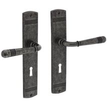 Juego De Manijas Helena Zamak F77 Gris Bb 72mm Din Izquierda/derecha Intersteel
