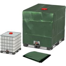 Funda Para Depósito Ibc De 1000 L, Funda Para Depósito De Agua, Funda Protectora Para Depósito, Funda Antipolvo Para Depósito, Verde - 120 X 100 X 116
