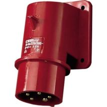 Mennekes Spina Cee Rossa 16a Ip44 Robusta In Plastica Dura
