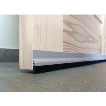 Burcasa - Burlete Bajo Puerta 125cm Tornillos Flecos Aluminio Plata