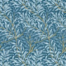 Clarke And Clarke - William Morris Design Willow Boughs Denim Wallpaper Paste The Wall Non-woven