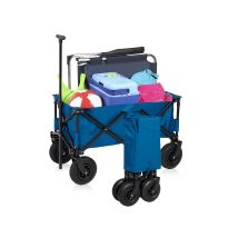 Campart - Bollerwagen Klappbar In Blau Handkarren, Ladegewicht Bis 70kg