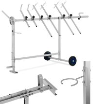 Msw - Soporte Giratorio Para Taller De Chapa - 6 Barras De Fijación - 360° - 90 Kg