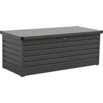 Coffre De Jardin Amicasa Bauli Aluminium Antracite 130x61x59 Cm