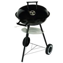 Barbecue charbon MASTERGRILL – 43 x 43 cm – Grille acier chromé – Léger avec roues – Idéal pour grillades en extérieur