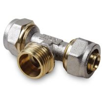 Idmar - Klemmring T-stück Mit Ag 25x1'x25 Schraubfitting Aluminim Verbundrohr Klemmringverschraubung Pex