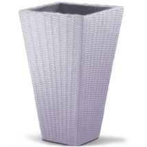 Markenartikel - Plant Pot Large Wicker Planters Balcony Flowers Plants Box 70cm Grey Brown Pot Brown