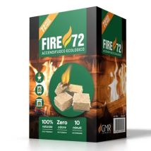 Accendifuoco ecologico 72 cubetti – Durata 10 minuti – Composizione segatura di legno + olio naturale – Adatto per camini, stufe e barbecue
