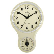 Acctim 21592 Kitchen Time, Orologio Da Parete, Color Crema