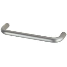 Poignée À Fil Avec Insert Acier Chromé, L.136mm, D.8mm, P.28mm, Entraxe 128mm, 1 Pièce Avec Visserie.