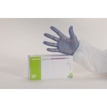 Gants Vinyle Bleu Micro Poudre Taille L - Lot De 4 Colis De 1000 - Mediprotec Promosac