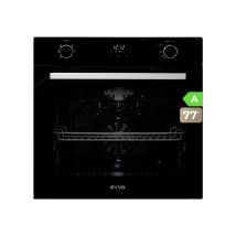 Evvo Horno Integrable H20, 77l, Clase A, 7 Programas, Display Digital, Temporizador, Mando Selector, Puerta Triple Cristal, Negro.