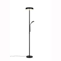 Led Stehlampe Standleuchte Bürolampe Schwarz Dimmbar Fernbedienung H 183 Cm