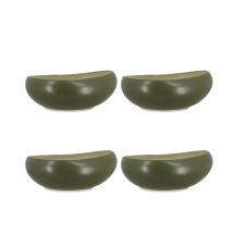 Lot De 4 Assiettes Coupes 20,5cm En Grès, Oli
