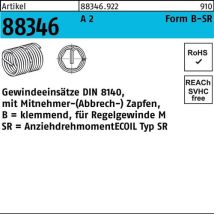 Gewindeeinsatz R 88346 Formb-sr Bm 10x 15 A 2 25 Stück Amecoil