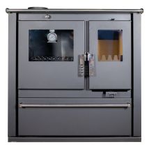 Verso - Holzherd Cs Plus – 7,7 Kw – Metallplatte Oben, Funktionales Design Und Rauchrohr Links – Energieklasse A