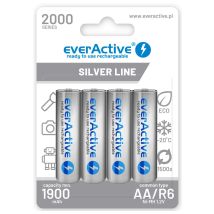 Batteria Ricaricabile R6 4BL AKU everActive Silver Line – Nichel-metallo idruro (NiMH) – 1,2 V – 4 pezzi