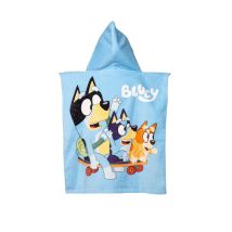 Badeponcho Für Kinder Hochwertiger Frottee Aus 100 % Baumwolle - Bluey