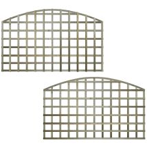 Premier Garden Supplies - Premier 6ft X 3ft Arch Top Standard Square Garden Trellis Panel
