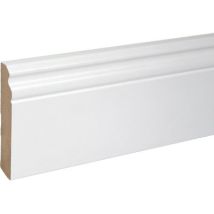 Battiscopa Barocco Pircher - Mdf Bianco Mm 18x100 H.mm 2250- 6 Pezzi