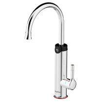 Elektrischer Küchenarmaturen Mit Durchlauferhitzer Led Digitalanzeige Elektrischer Wasserhahn Küche 360° Drehung Spültischarmatur Edelstahl 