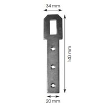 Klammer Für Provenzalische Fensterläden Langloch 140x20mm Bourg Mermier Verzinkter Stahl - 301103