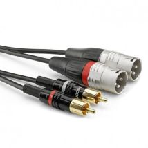 Sommer Cable Hbp-m2c2-0150 Audio Cavo Adattatore [2x Spina Rca - 2x Spina Xlr 3 Poli] 1.50 M Nero