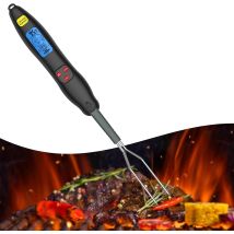 Termometro Da Cucina, Termometro Da Cucina, Termometro Per Carne, Termometro Per Forchetta Da Barbecue Con Sonda Lunga In Acciaio Inossidabile, Per 