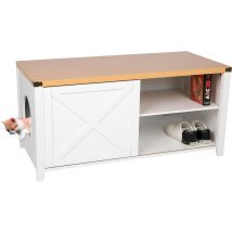 Needs&wants - Katzenschrank Groß Für Katzentoilette Xxl Aus Holz Mit Schuhschrank Sitzkommode, Katzenklo-schrank Kommode, Design Katzenhaus Toilette 