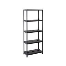 Étagère D'Intérieur Ventilée Avec 5 Étagères Noir Capacité De Charge Maximale 180 Kg Dimensions 71x35x180 Cm Certifié Tüv-gs