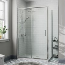1200 X 800mm Sliding Shower Door & Side Panel Enclosure Cubicle Framed 8mm Glass