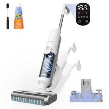 Proscenic – Aspirateur Laveur Sans Fil 400w 20000 Pa – 60min Autonomie – Sec/humide – Brosse À Bord Étroit – Réservoir 1.3l
