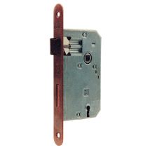 Bonaiti – Serratura patent Q.8/90 – Piastra arrotondata per porte e finestre – Finitura ottonata – 40mm