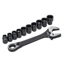 X6 Pass-thru Adjustable Wrench 11 Piece Set - Crescent