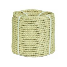 Cuerda Torcida 08mm Sisal Natural 4 Cabos Hyc 100 Mt