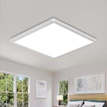 Comely Led Ceiling Light 24w, 6500k Square Ceiling Lamp, 2700lm Modern Slim Ceiling Light For Bedroom, Bathroom, Kitchen, Office, Balcony [energy 