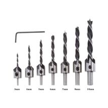 Briller - Broca Avellanada De Tres Puntas Para Carpintería Broca Escariadora Para Carpintería Broca Guía Para Biselado Broca De Cabeza Avellanada De 