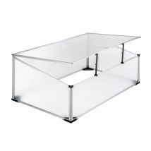 Linder Exclusiv Gmbh - Linder Exclusiv Gewächshaus Aus Aluminiumprofilen Mit Polycarbonatfüllung,mit Aufklappbaren Deckel Mc4361 100x60x30/40 Cm