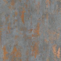 Nina Home Wallpapers - Rust Metallic Marble Wallpaper Nina Home Industrial Concrete Effect Grey Copper