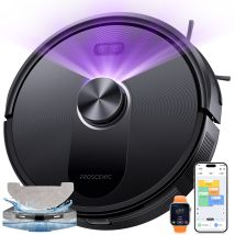 Aspirateur Robot Laveur Proscenic Q10 8000pa, 200 Min Autonomie,app & Voice Control Idéal Pour Sols Durs, Tapis Et Poils