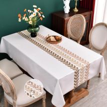 Nappe En Toile Cirée En Plastique, Nappe Carrée En Pvc De Style Bohème Pour Décoration De Table De Cuisine Et De Salle À Manger (trois Pièces, 140 X 