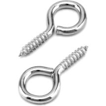 Confezione Da 60 Bulloni Ad Occhiello, 40 X 19 Mm, Viti Ad Anello, Zincate, Per Ferramenta, Catene Per Tende, Articoli Artigianali.