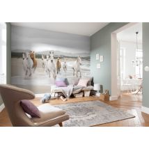 8-986 368 X 254 Cm, 'cavalli Bianchi', Colore: Bianco/carta Da Parati, Colore: Bianco (confezione Da 8) - Komar