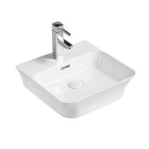 Aquore – 385568 – Lavabo de Sobre Encimera en Porcelana Blanche – 410x415x125 – Lave mains à poser / suspendre