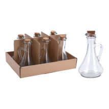Glasflasche zum Aufbewahren und Servieren von Öl und Essig – 30cl – Ideal für Olivenöl mit Knoblauch, Kräutern oder Chili